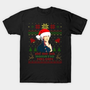 Horatio Nelson Funny Christmas Ho Ho Ho T-Shirt